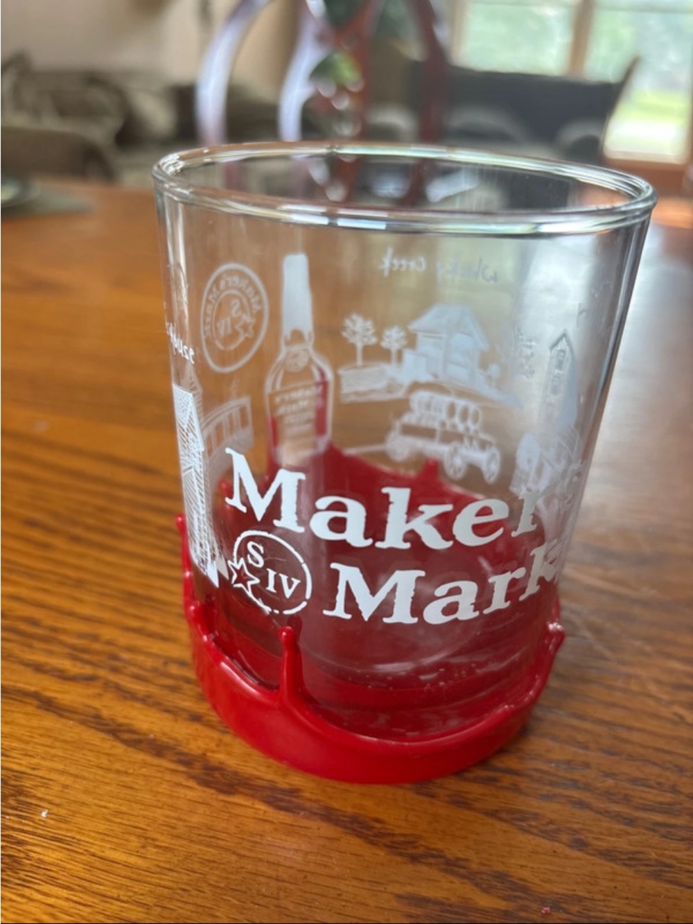 Maker’s Mark Bourbon glass - Hand-dipped wax bottom